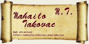 Mahailo Takovac vizit kartica